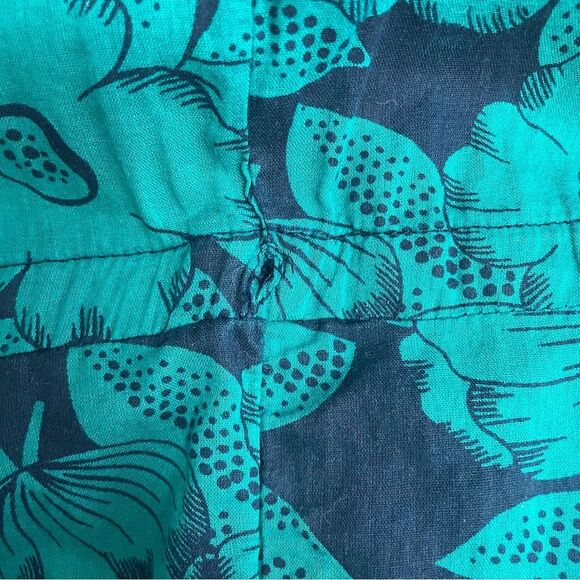 Sundance Grand Bays Jumpsuit Blue Teal Floral Cotton Voile Wide Leg Size Small - Picture 12 of 13